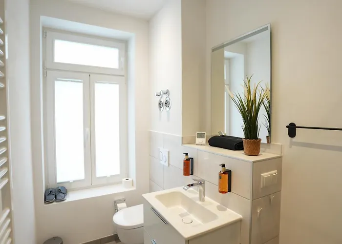 Boutique Design - 53 Qm Mit Fussbodenheizung Und Balkon Apartmán Lipsko